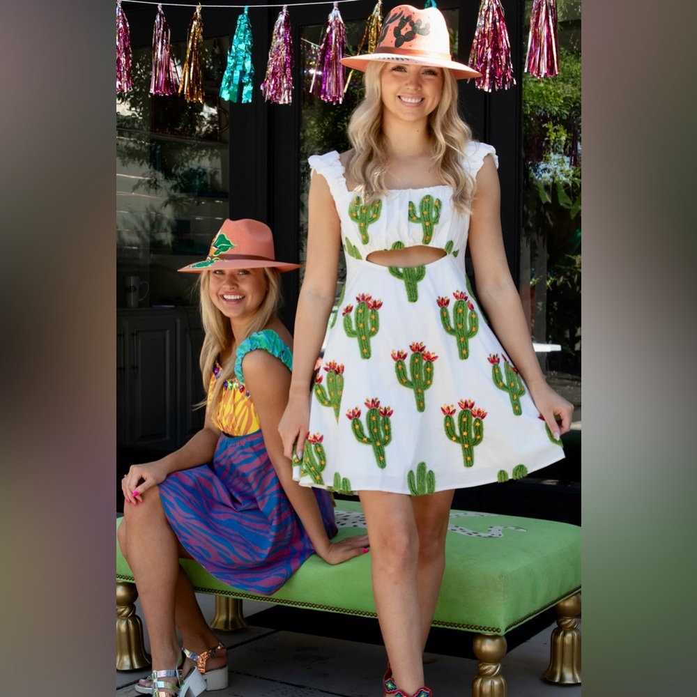 Queen Of Sparkles Fuzzy Cactus Dress